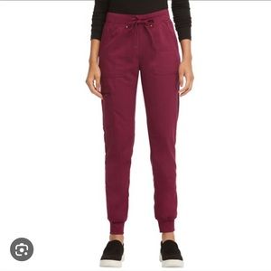 Scrubstar Women’s Ultimate Stretch Twill Yoga Drawstring Scrub Joggers Wine
